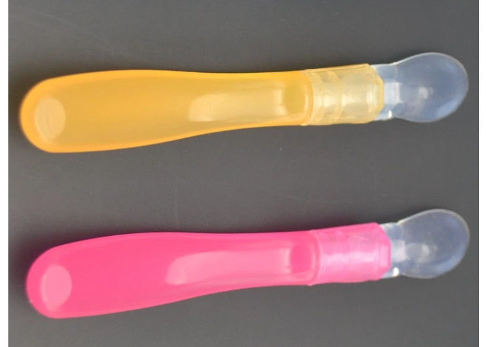 قاشق خوراکی قابل استفاده مجدد از کودک با قالب تزریق سیلیکون 2 رنگ